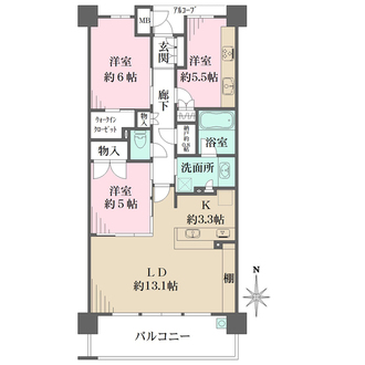 ブランズシティ千里古江台の間取図
