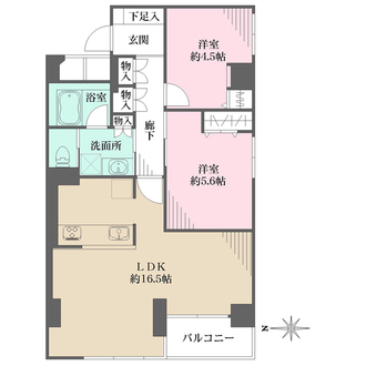 ユニライフ江坂2の間取図