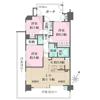 プラウド吹田片山坂の間取図