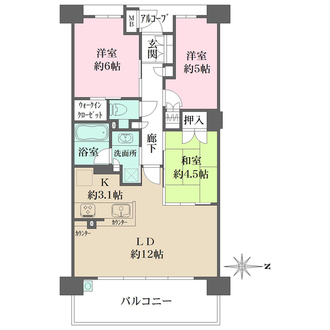 ブランズシティ千里古江台の間取図