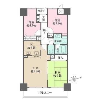 藤和シティホームズ泉佐野の間取図