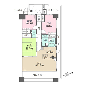 藤和江坂ホームズベネフィールの間取図