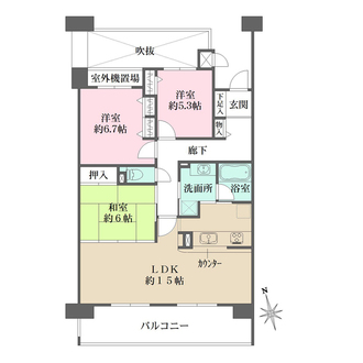 西神南ヒルズ６番館の間取図