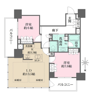 グランドメゾン新梅田タワーTHE　CLUB　RESIDENCEの間取図