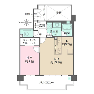 シャリエ聖護院西町の間取図