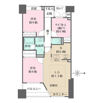 サーパス一条の間取図