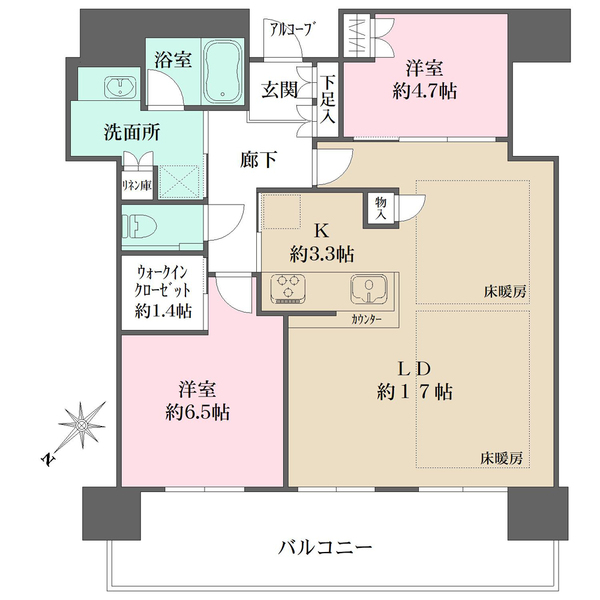 ザ・パークハウス中之島タワーの間取図