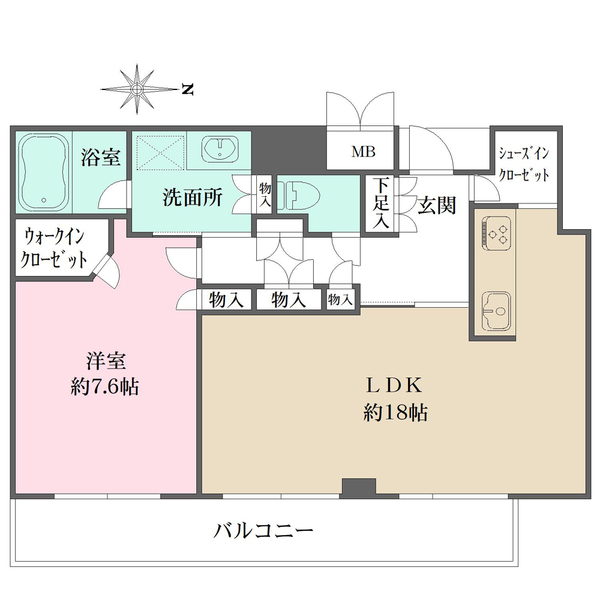 ローレルタワーサンクタス梅田の間取図