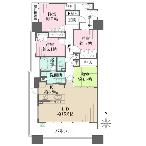城東中央アインスの間取図
