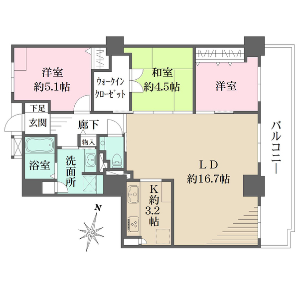 リバーカントリーガーデン京橋の間取図