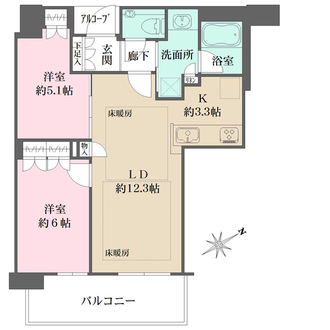 ザ・パークハウス中之島タワーの間取図