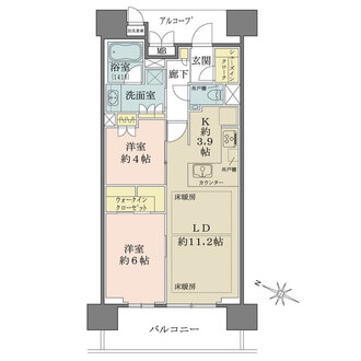 パークナード新梅田アーバンパレスの間取図