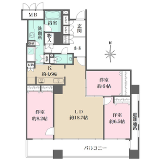 OAPレジデンスタワー西館の間取図