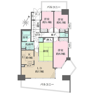 リバティパーク枚方C棟の間取図