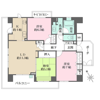 グランスイート南茨木の間取図