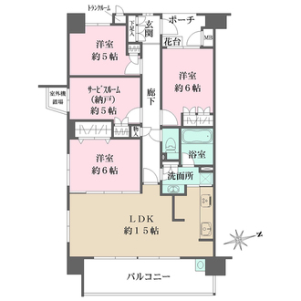 千里中央レジデンスの間取図