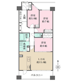 リーベスト千里中央の間取図