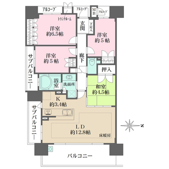 BELISTA東淀川大桐の間取図