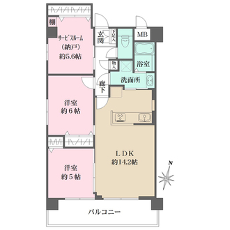 朝日プラザ梅田IIの間取図