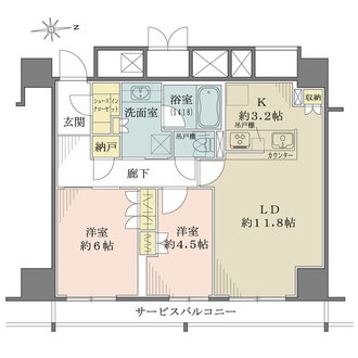 シエリアタワー大阪福島の間取図
