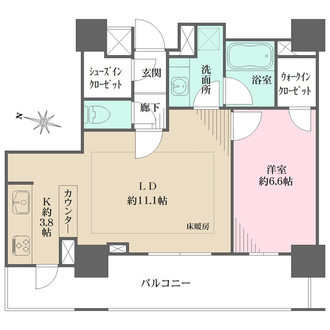 アデニウムタワー梅田イーストスクエアの間取図