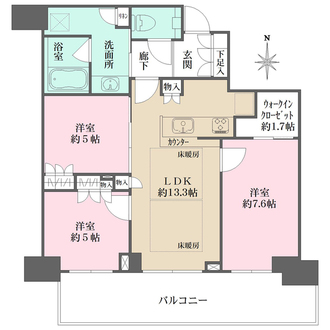 グランドメゾン新梅田タワーTHE CLUB RESIDENCEの間取図