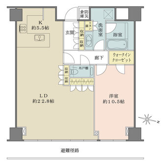 ブリリアタワー堂島の間取図