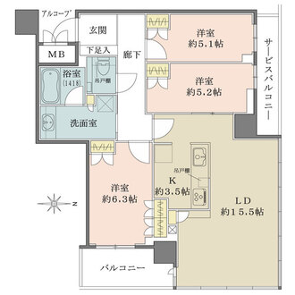 グランドメゾン新梅田タワーの間取図