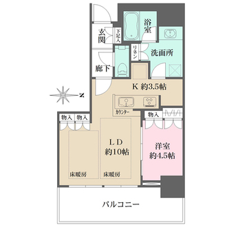 グランドメゾン新梅田タワーTHE CLUB RESIDENCEの間取図