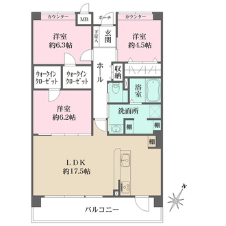 ビオルネ枚方北館の間取図