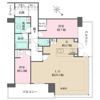 ザ・パークハウス中之島タワーの間取図