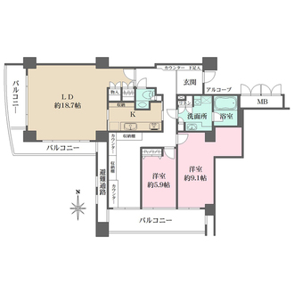 OAPレジデンスタワー東館の間取図