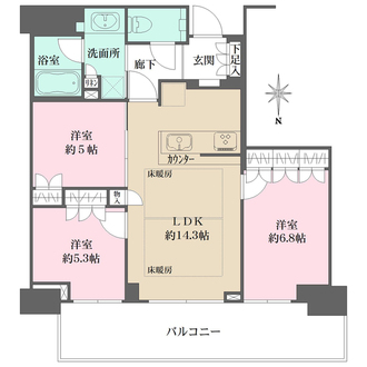 グランドメゾン新梅田タワーTHE CLUB RESIDENCEの間取図