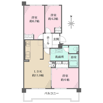 リバーサイドほんじょうの間取図