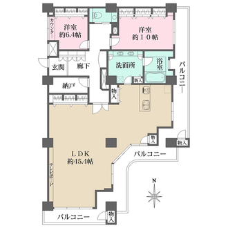 カデンツァ・ザ・タワーの間取図