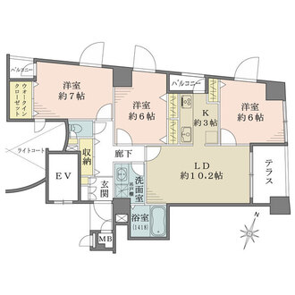 ル・グランデ梅田東の間取図