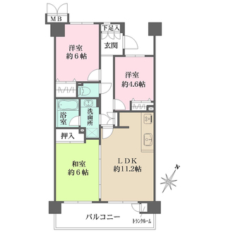 ルネパークオアシスの間取図
