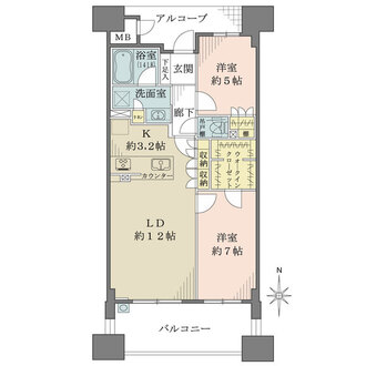 BELISTAタワー福島の間取図