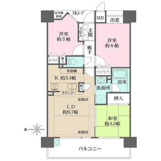 ファミール東三国の間取図