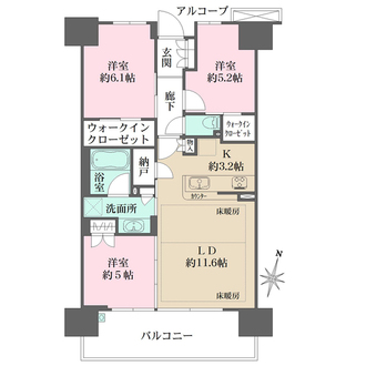 シティテラス神崎川駅前の間取図
