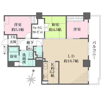 リバーカントリーガーデン京橋の間取図