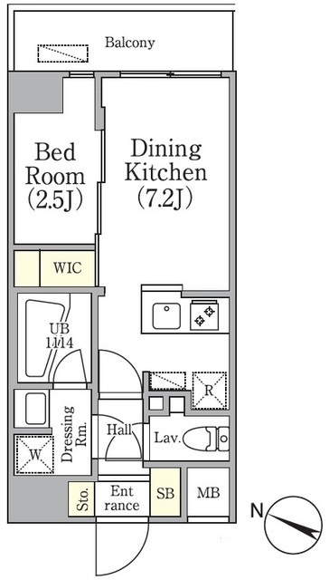 アジールコート三軒茶屋の間取図