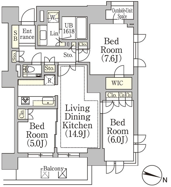 プライムガーデン西麻布の間取図