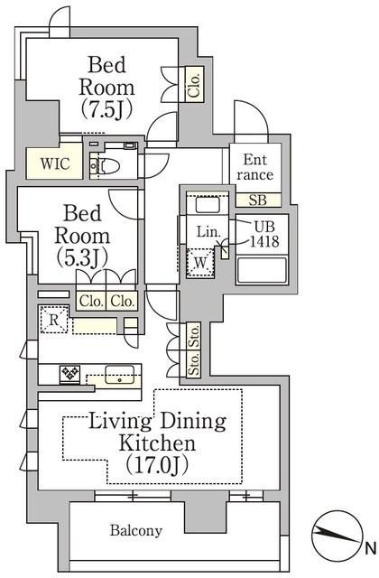 プライムガーデン西麻布の間取図