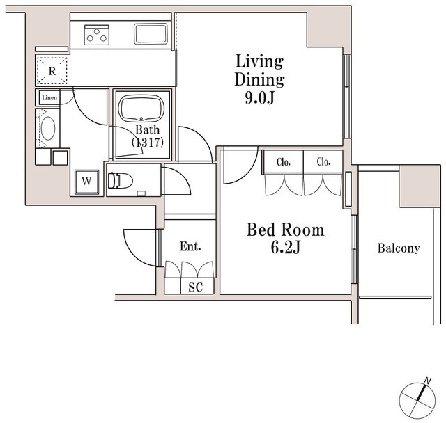ＬａＳａｎｔｅ一番町の間取図
