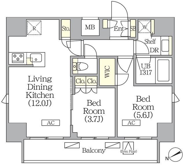 ジオエント町屋の間取図