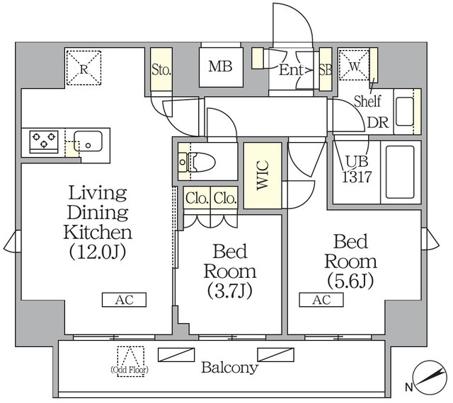ジオエント町屋の間取図