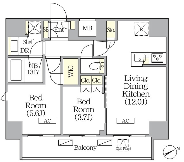 ジオエント町屋の間取図