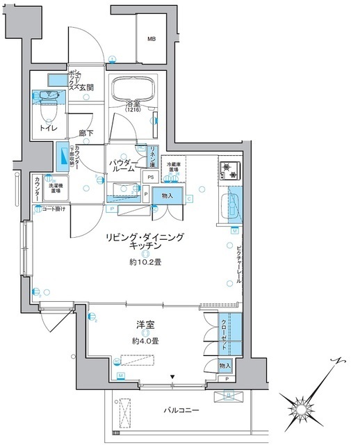 ルフォンプログレ中野富士見町の間取図