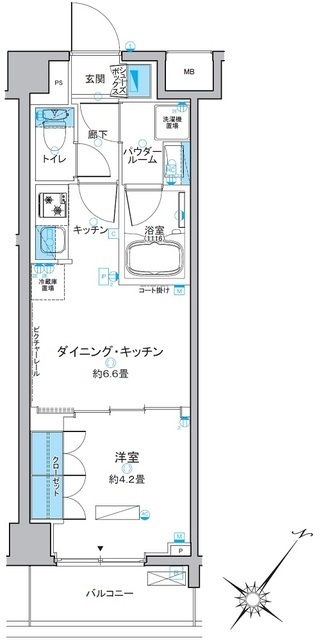 ルフォンプログレ中野富士見町の間取図